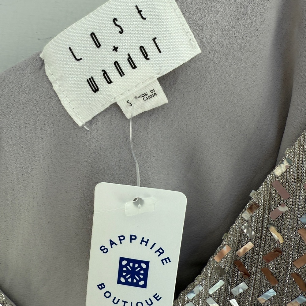 Lost & Wander Metallic Ruffle Dress - Picture 3 of 6